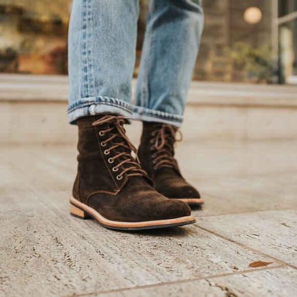 Nisolo Amalia All Weather Dark Olive Boots in Size 6 - Picture 8 of 9